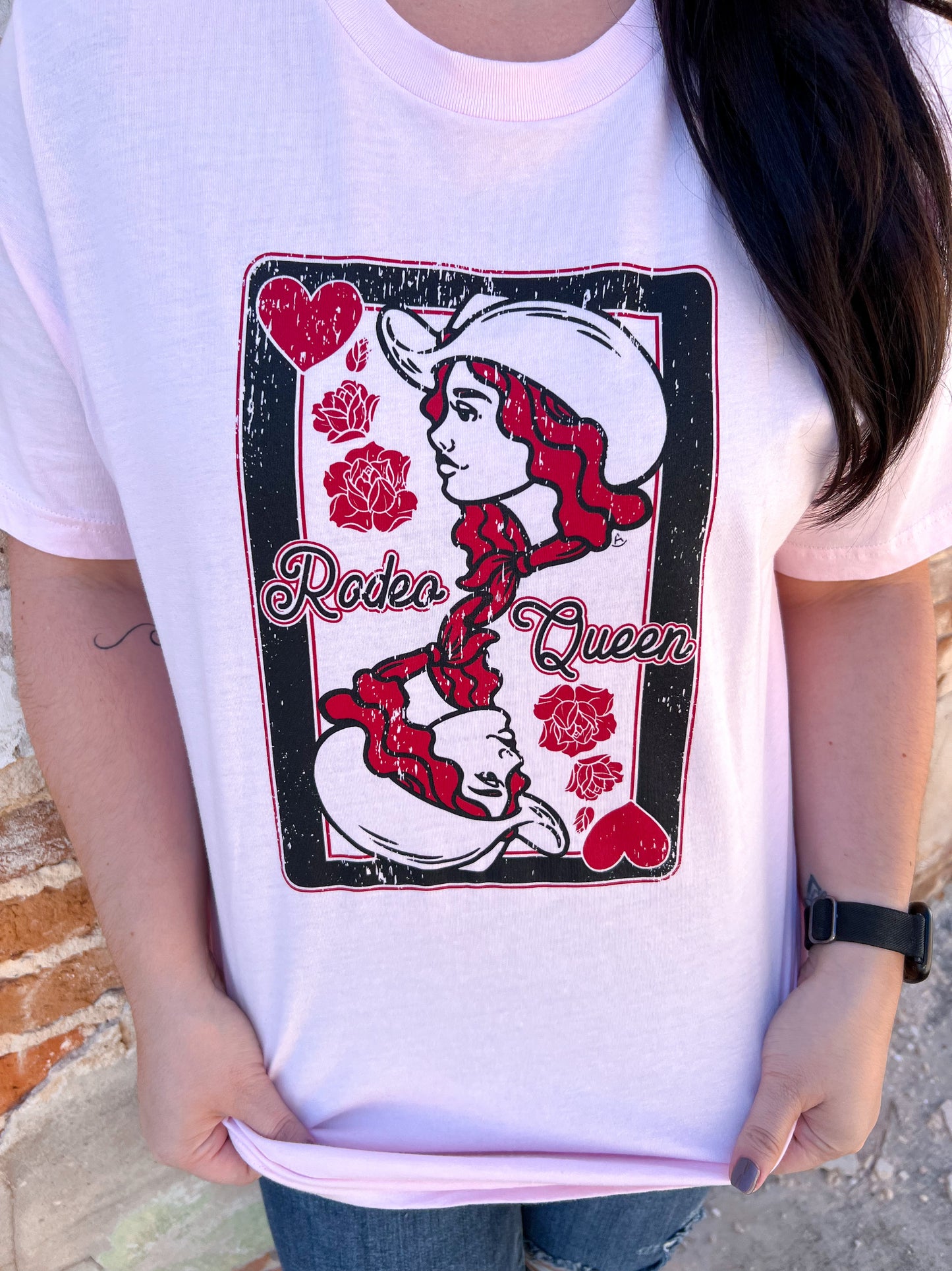 Rodeo Queen of Hearts T-Shirt-Shirts & Tops-Rockin A Designs-1st md, 2nd md, md 7/30, Mystery Large - R097, Mystery Small - S33-The Twisted Chandelier