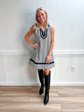 Presley Gingham Sleeveless Midi Dress-Dress-ENTRO-DJR,FD 04/14/26-The Twisted Chandelier