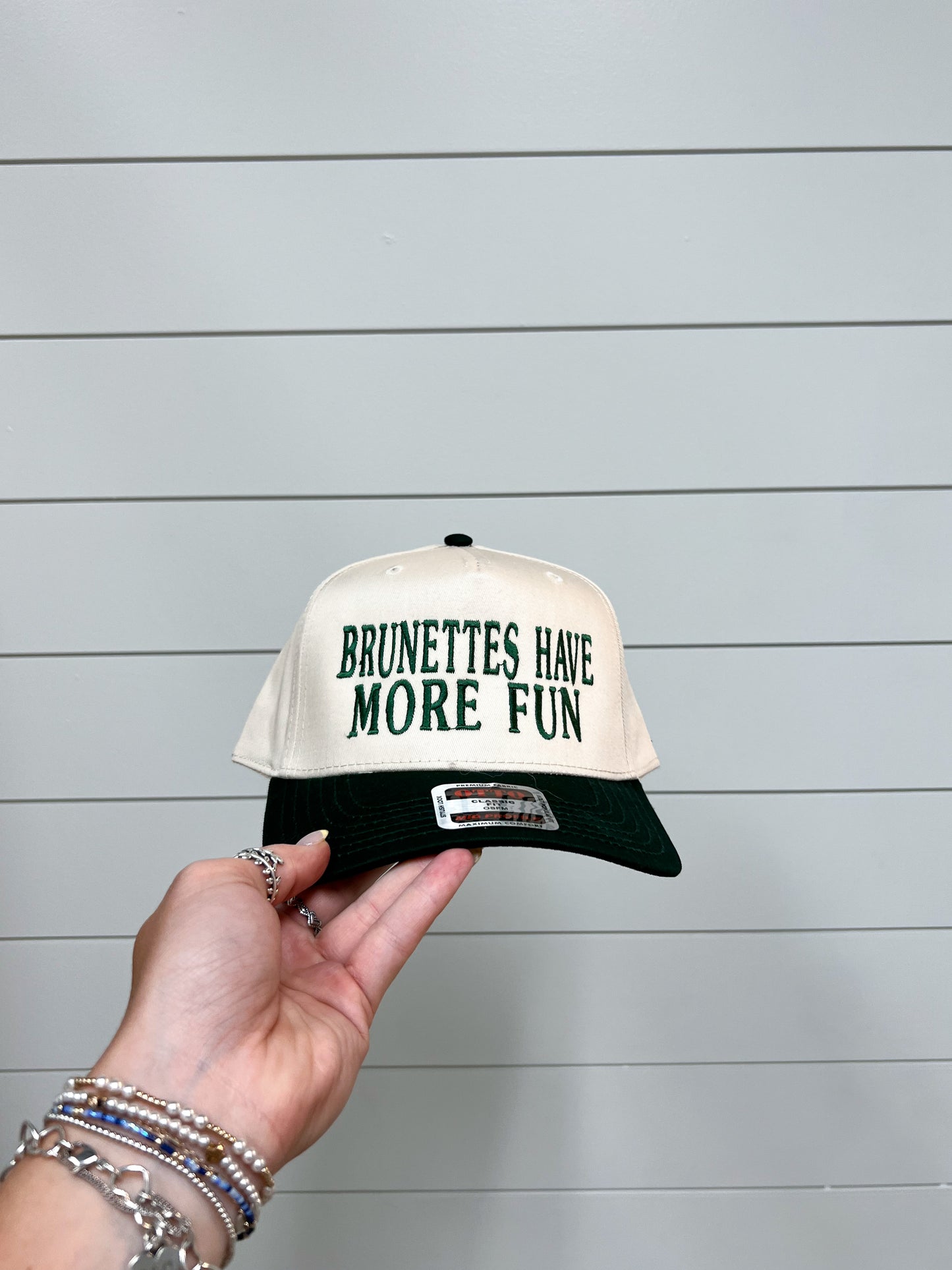 Brunettes Have More Fun Embroidered Hat-Southern N Savvy-The Twisted Chandelier