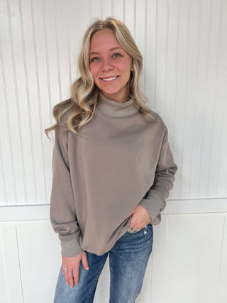 Sloane Oversized Mock Neck Top Sweatshirt-Shirts & Tops-EmberLoom-03/02/26,Double mystery bags,FD 01/20/26,Tops Collection,Winter bin-The Twisted Chandelier