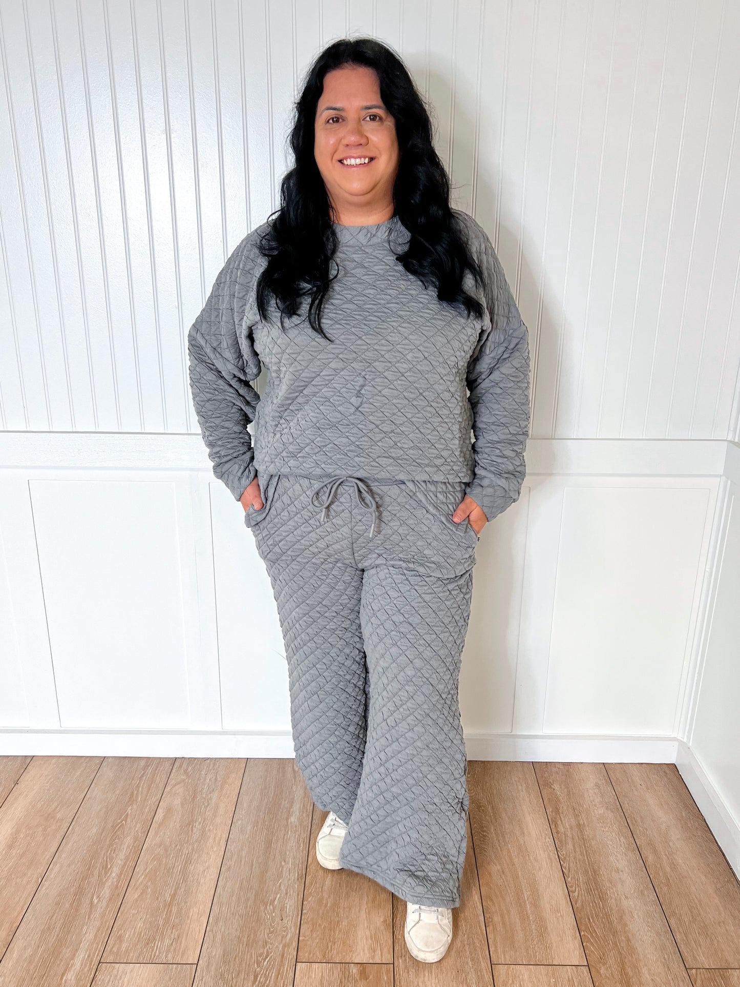 Karen Solid Warm Quilted Matching Set-BEESON RIVER-Xl-H.Gray-The Twisted Chandelier