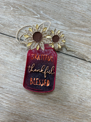 Grateful Sunflower Car Freshie