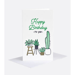 Plant Shop Happy Birthday Mini Card-Gift Card-Elum-The Twisted Chandelier