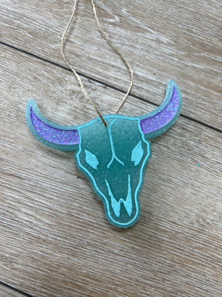 Bull Skull Car Freshie
