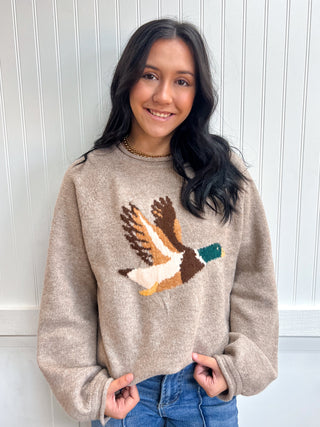 Darby Mallard in Flight Sweater-Top-VERY J-12W3779N,Fall Favorites,FD 10/26/26,NewArrival,Tops Collection-The Twisted Chandelier