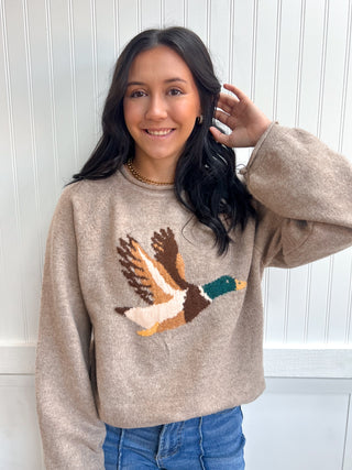Darby Mallard in Flight Sweater-Top-VERY J-12W3779N,Fall Favorites,FD 10/26/26,NewArrival,Tops Collection-The Twisted Chandelier