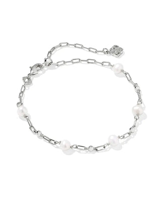 Kendra Scott Ashton Delicate Chain Bracelet Silver Freshwater Cultured Pearl-Bracelets-Kendra Scott-08/21/25,B00314RHD-The Twisted Chandelier