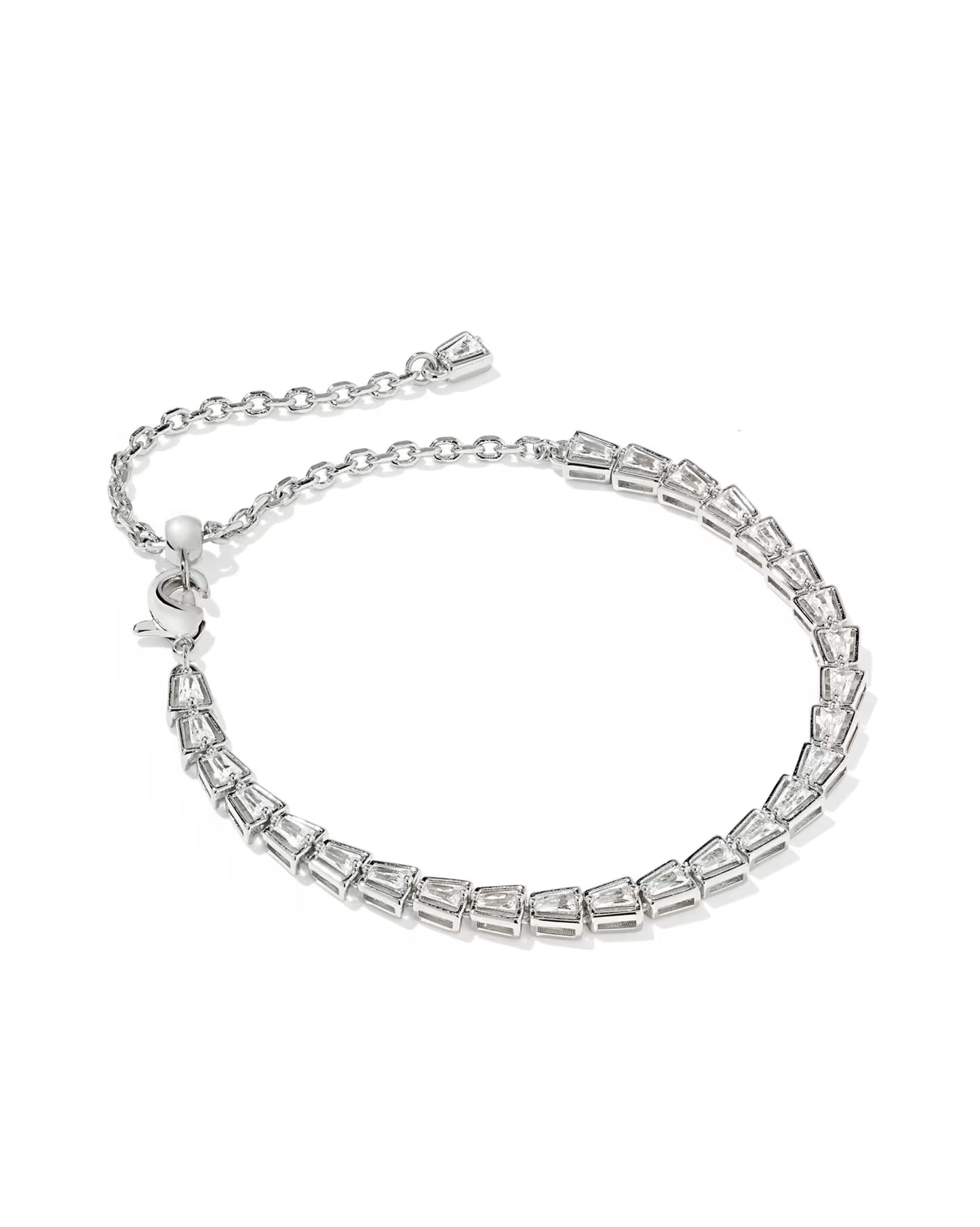 Kendra Scott Bella Tennis Bracelet Silver White Cz-Kendra Scott-B00380RHD-The Twisted Chandelier
