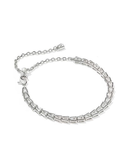 Kendra Scott Bella Tennis Bracelet Silver White Cz-Kendra Scott-B00380RHD-The Twisted Chandelier