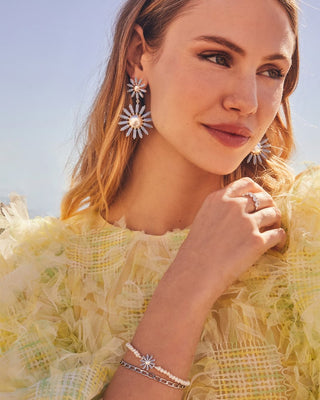 Kendra Scott Cailin Crystal Band Ring Rhodium Metal White Cz Size 8-Rings-Kendra Scott-R1313RHD-The Twisted Chandelier