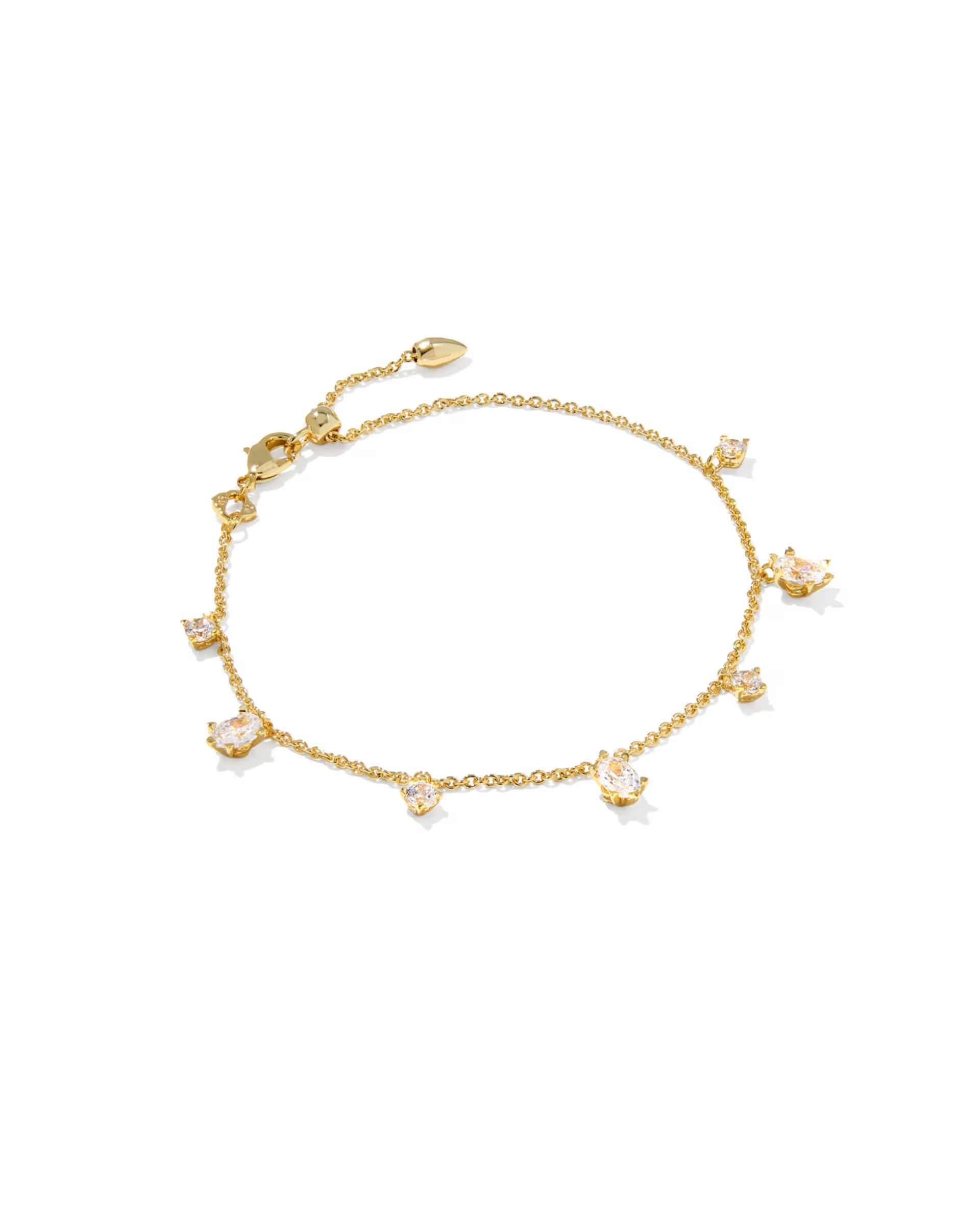 Kendra Scott Cailin Delicate Chain Bracelet Gold White Cz-Kendra Scott-B00388GLD-The Twisted Chandelier