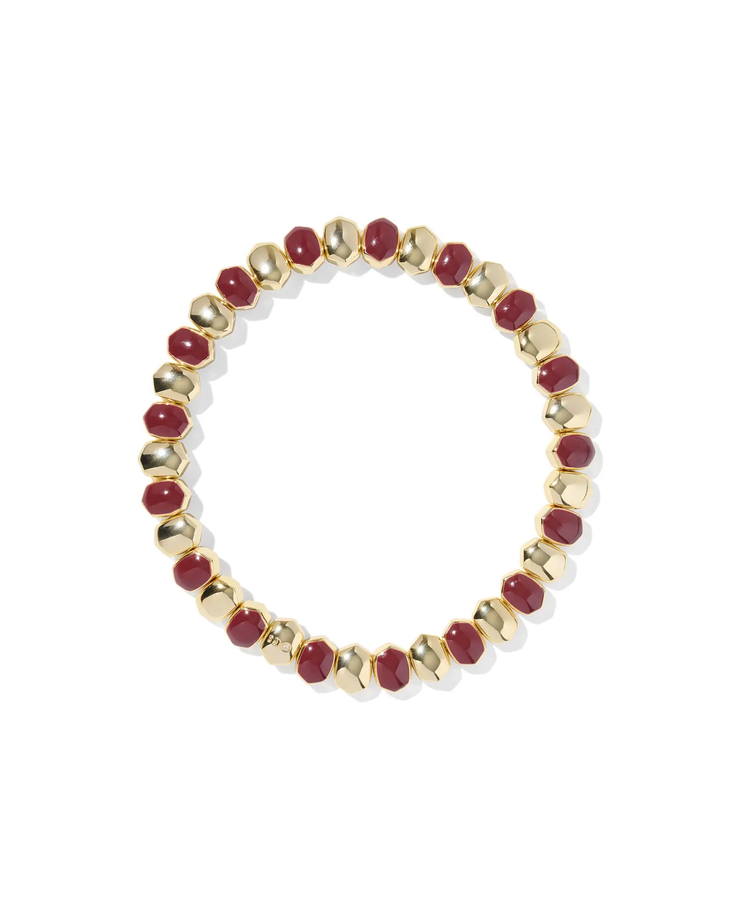 Kendra Scott Daphne Enamel Stretch Bracelet Gold Burgundy Enamel-Bracelets-Kendra Scott-08/21/25,B00318GLD-The Twisted Chandelier