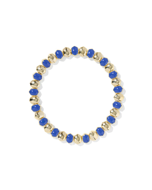 Kendra Scott Daphne Enamel Stretch Bracelet Gold Blue Enamel-Bracelets-Kendra Scott-08/21/25,B00318GLD-The Twisted Chandelier