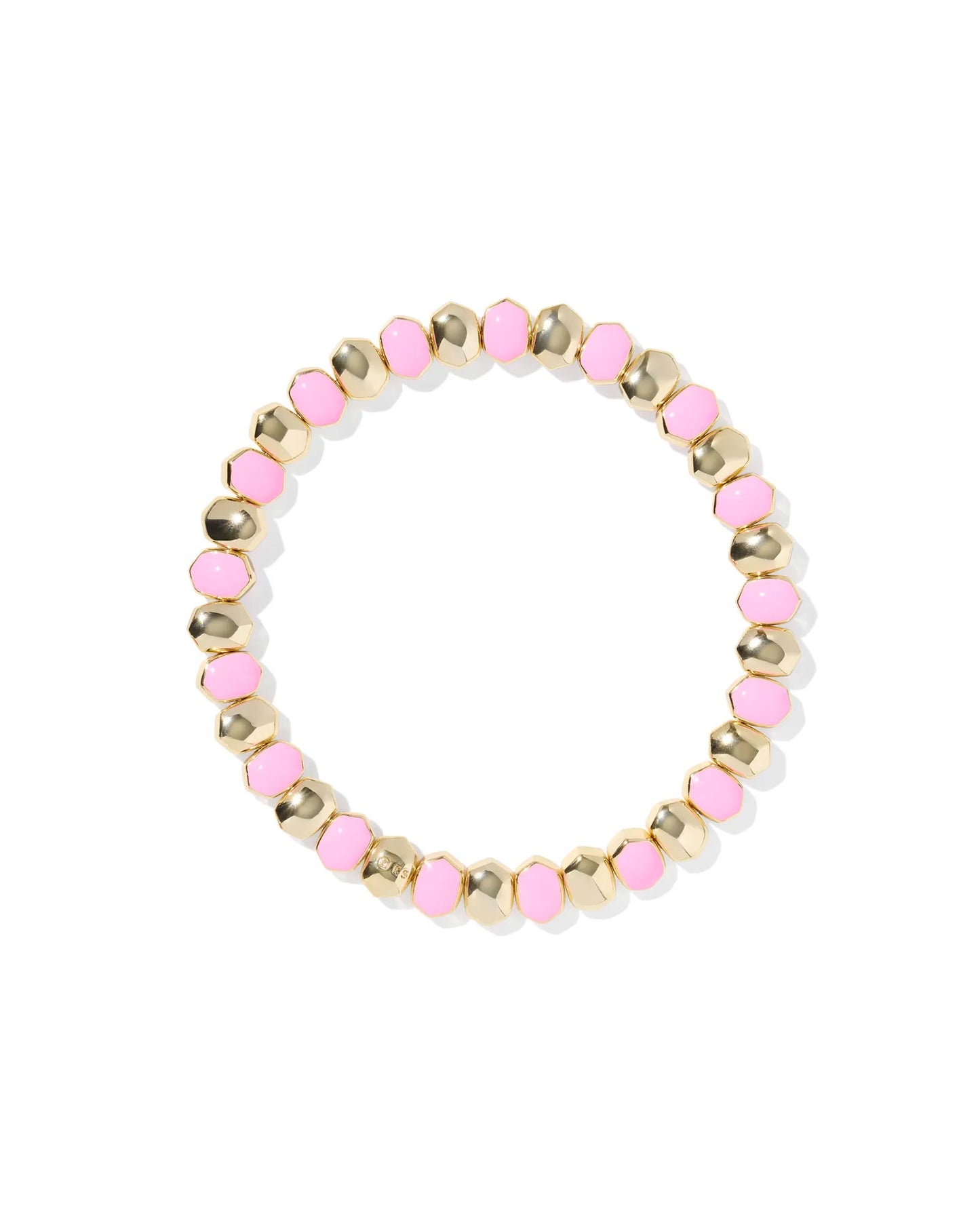 Kendra Scott Daphne Enamel Stretch Bracelet Gold Light Pink Enamel-Bracelets-Kendra Scott-08/21/25,B00318GLD-The Twisted Chandelier