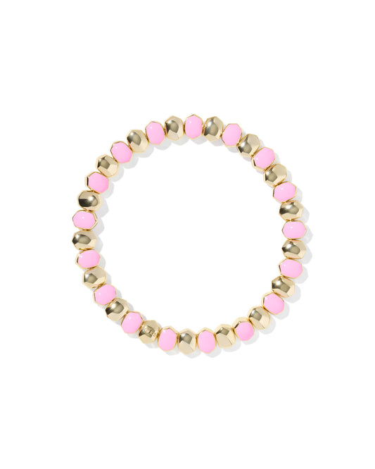 Kendra Scott Daphne Enamel Stretch Bracelet Gold Light Pink Enamel-Bracelets-Kendra Scott-08/21/25,B00318GLD-The Twisted Chandelier