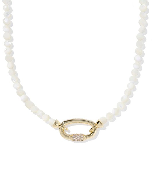 Kendra Scott Emery Beaded Strand Necklace Gold Ivory Mother of Pearl-Necklaces-Kendra Scott-08/21/25-The Twisted Chandelier