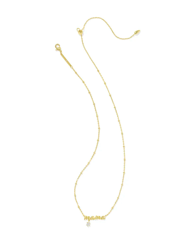 Kendra Scott Mama Crystal Short Pendant Necklace Gold-Necklaces-Kendra Scott-N01054GLD,Sale Kendra Scott-The Twisted Chandelier