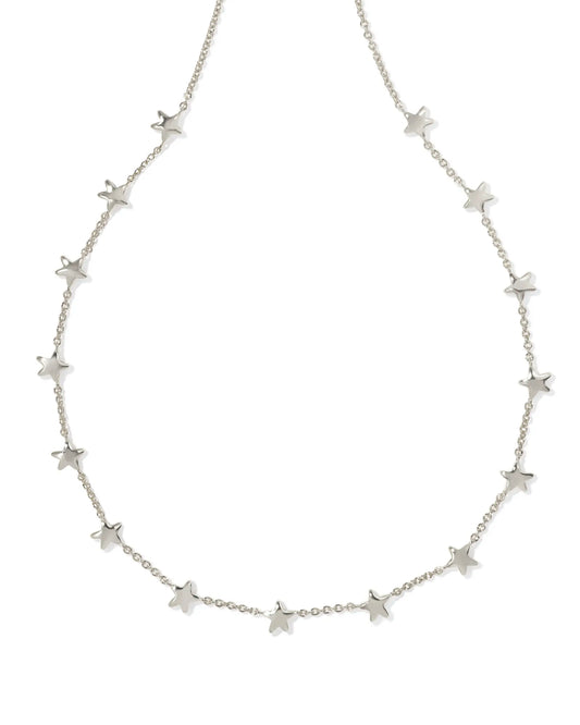Kendra Scott Sierra Star Strand Necklace Silver-Necklaces-Kendra Scott-FD 05/20/24, N00595RHD-The Twisted Chandelier