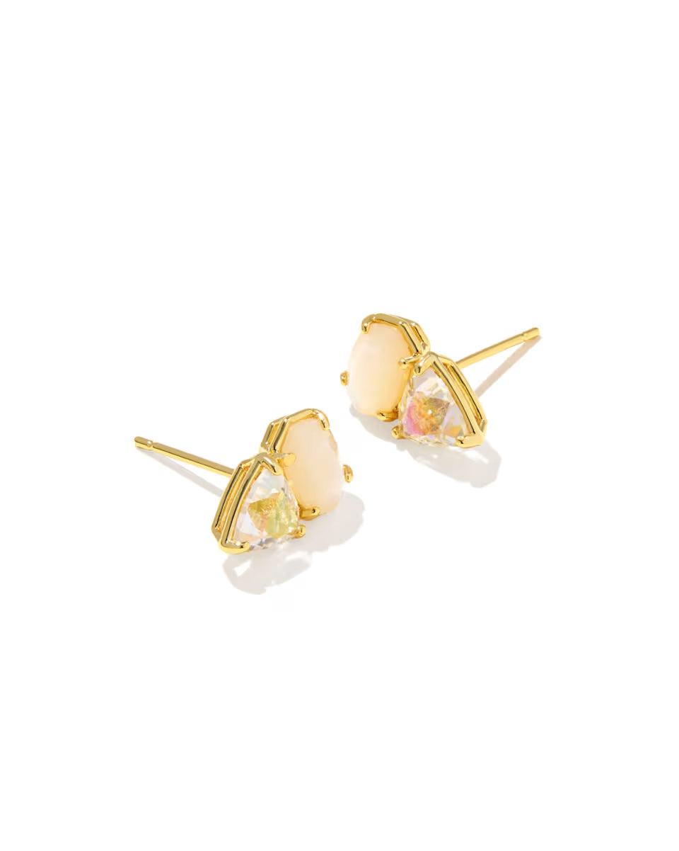 Kendra Scott Tatum Stud Earrings Gold Neutral Mix-Kendra Scott-E2150GLD-The Twisted Chandelier