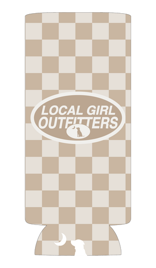 Local Girl Modern Oval Slim Koozie-Koozies-Local Boy Outfitters-The Twisted Chandelier