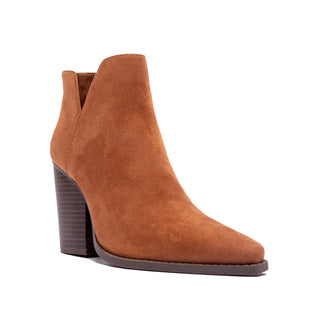 Camel Faux Suede Bootie-Boots-Qupid-04/25,05/27/24,09/12/23,1st md-The Twisted Chandelier