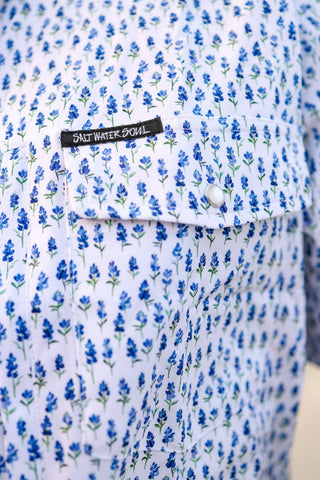 Blue Bonnet Pearl Snap Fishing Shirt-Top-SALT WATER SOUL-FD 05/22/26,Men's,RWB-The Twisted Chandelier
