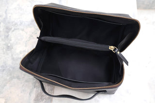 Black Leather Toiletry Bag - Travel Dopp Kit-Bag-Billion Brothers-Brandable,Men's-The Twisted Chandelier