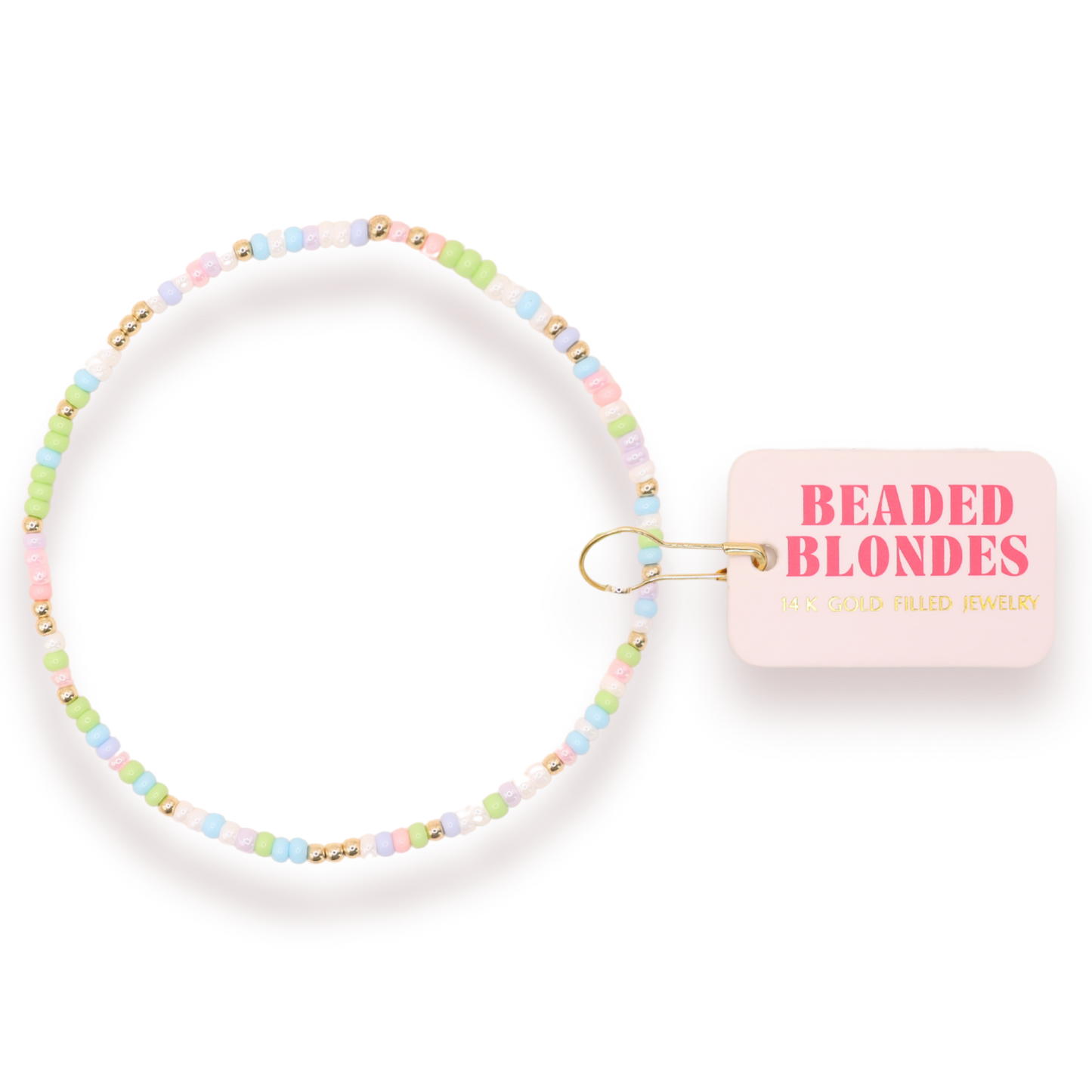 Pastel Spring Anklet-Beaded Blondes-The Twisted Chandelier