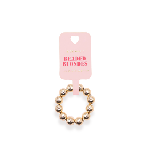 6MM Gold Beaded Ring-Beaded Blondes-The Twisted Chandelier
