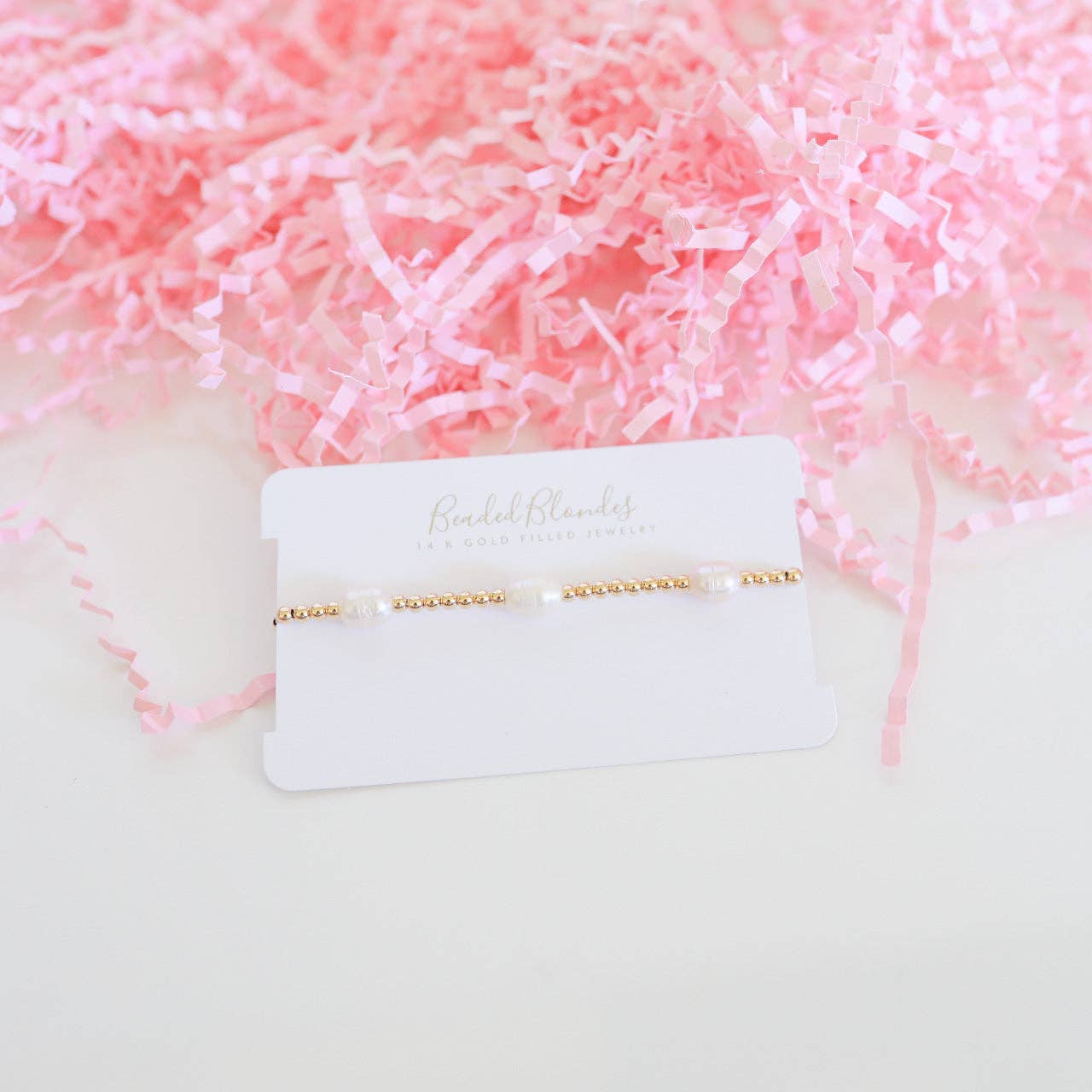 Pearl Poppi Bracelet in Gold-Beaded Blondes-The Twisted Chandelier