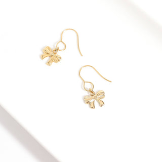 18K Gold PVD Stainless Steel Ribbon Bow Charm-Stainless Steel Charm-WJW-The Twisted Chandelier