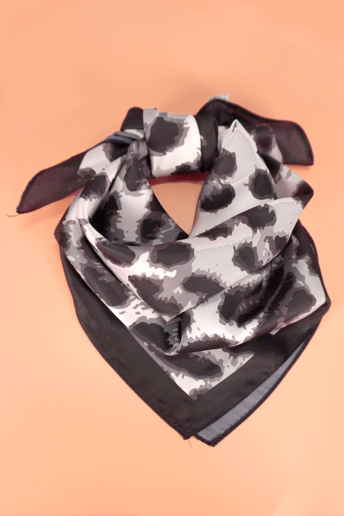 Animal Leopard Print Silky Feel Bandana Scarf-JOSSLYN by wall to wall-40SC632-The Twisted Chandelier