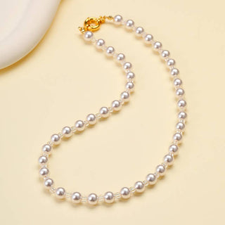 Natural Stone Semi-Precious Pearl Necklace-Necklace-JOSSLYN by wall to wall-40NK9659-The Twisted Chandelier