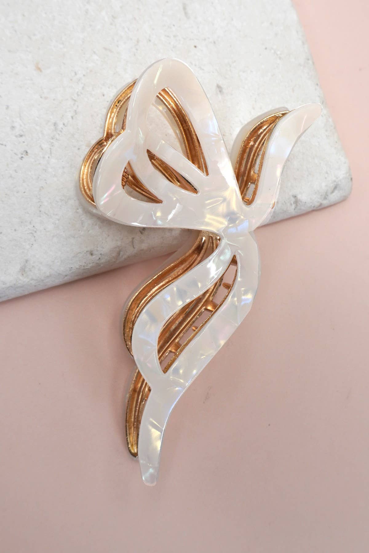 Premium PVC Toile Pattern Bow Hair Claw Clips-JOSSLYN by wall to wall-40H928-The Twisted Chandelier