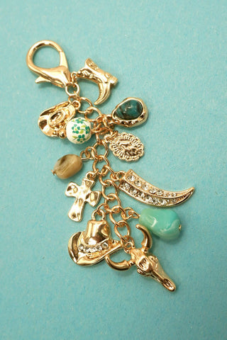 Western Porcelain Cross Boot Cowboy Hat Bag Charm-Bag Charm-JOSSLYN by wall to wall-80K010-The Twisted Chandelier