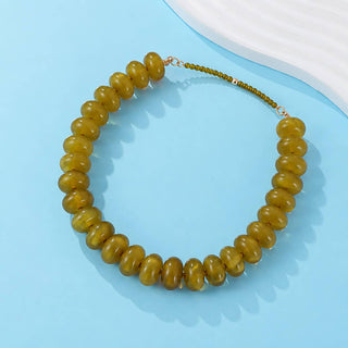 Chunky Beaded Natural Swirl Statement Necklace-Necklace-JOSSLYN by wall to wall-40NK9741-The Twisted Chandelier