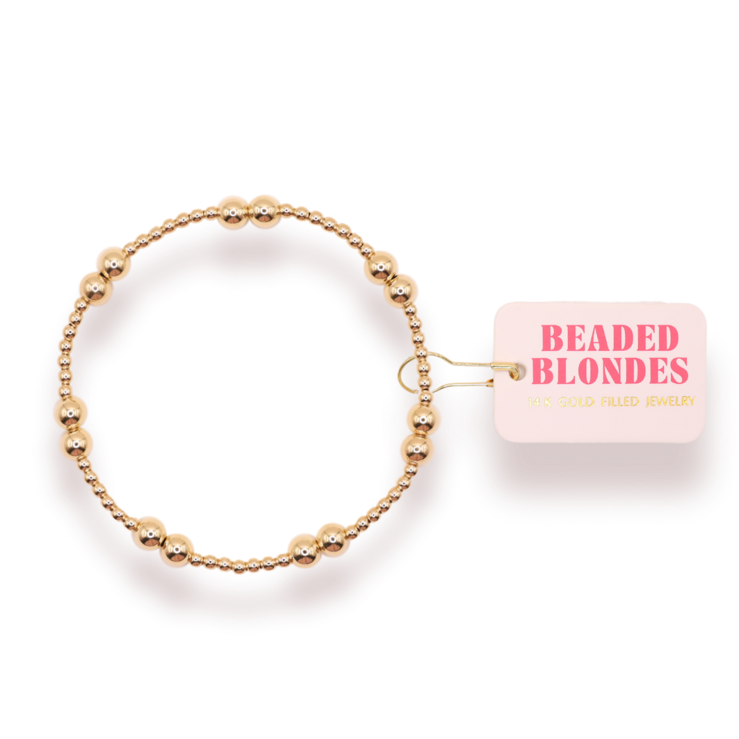 Halli Bracelet in Gold-Beaded Blondes-The Twisted Chandelier
