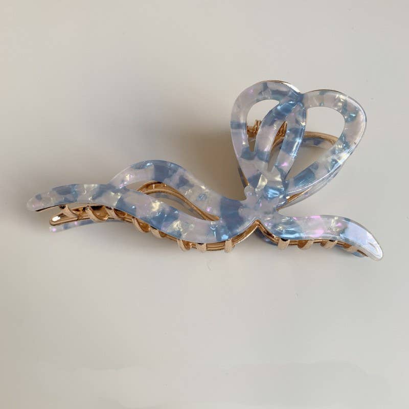 Premium PVC Toile Pattern Bow Hair Claw Clips-JOSSLYN by wall to wall-40H928-The Twisted Chandelier