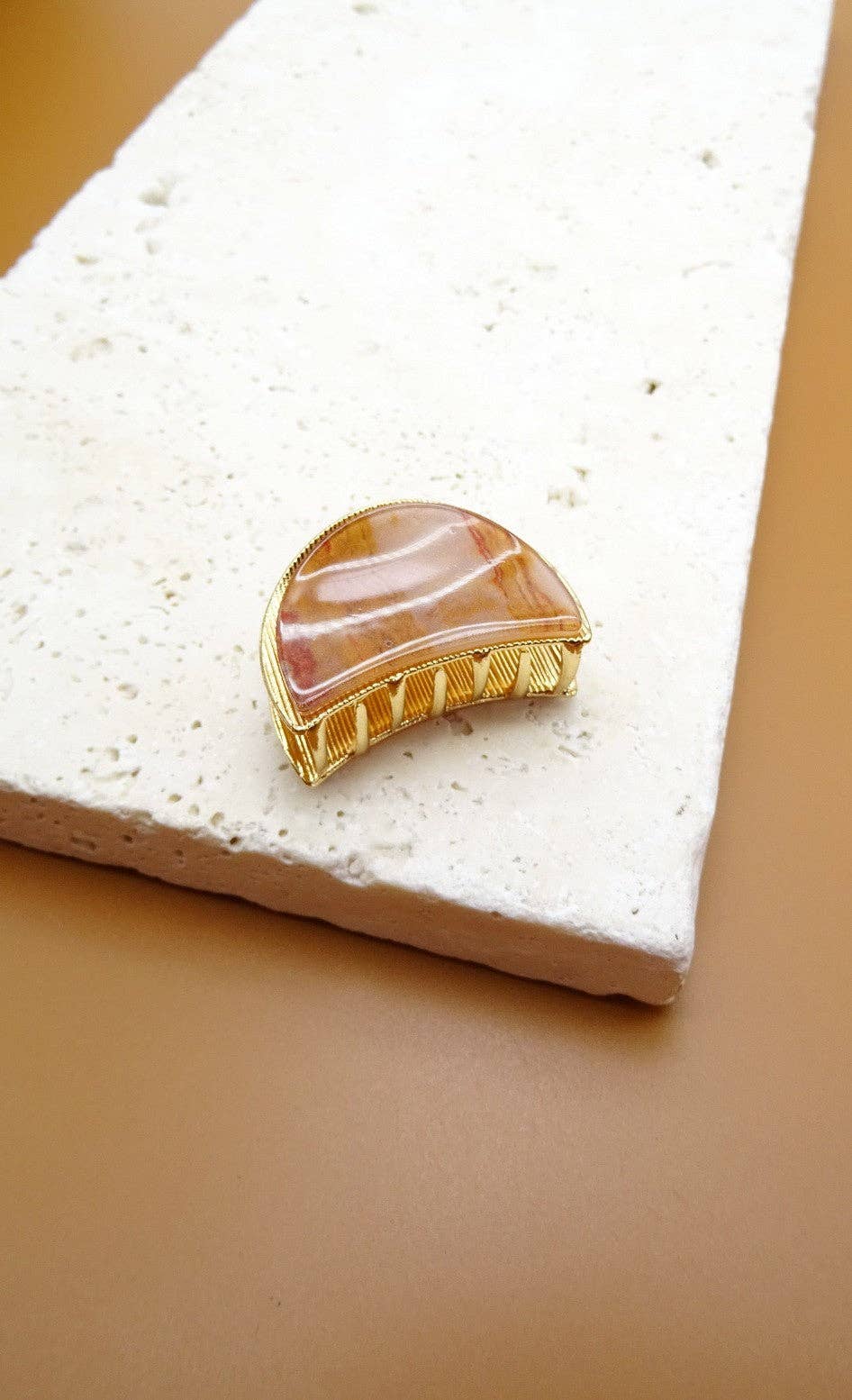 Half Moon Marble Hair Claw Clip-JOSSLYN by wall to wall-40H383-The Twisted Chandelier