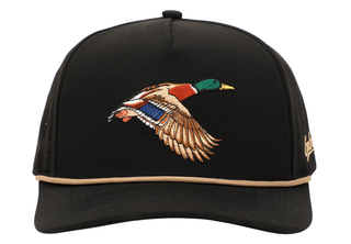 Men's Black Mallard Golf Hat-Hat-Embry Outdoors-NewArrival-The Twisted Chandelier