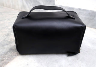 Black Leather Toiletry Bag - Travel Dopp Kit-Bag-Billion Brothers-Brandable,Men's-The Twisted Chandelier