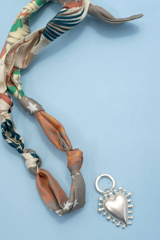 Handcrafted Scarf Interchangeable Charm Necklace-JOSSLYN by wall to wall-The Twisted Chandelier