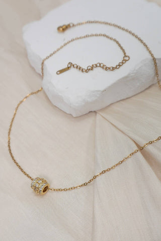 18K Stainless Steel Tarnish Free Barrel Necklace-Necklace-JOSSLYN by wall to wall-40NK9704-The Twisted Chandelier