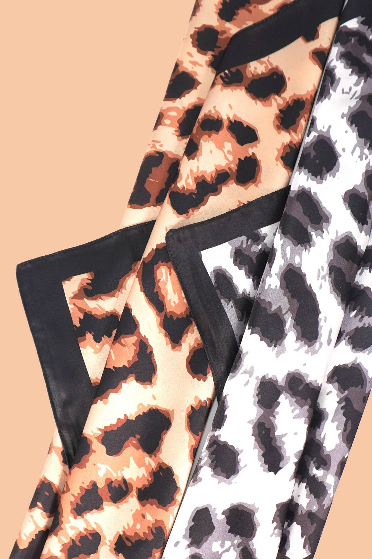 Animal Leopard Print Silky Feel Bandana Scarf-JOSSLYN by wall to wall-40SC632-The Twisted Chandelier