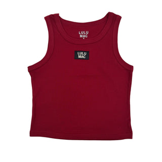 Maren Lulu Mac Tank Top - Maroon-Top-Girlie Girl Originals-Tops Collection-The Twisted Chandelier