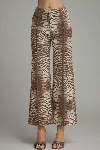 Savannah Animal Print Wide Leg Pants-Pants-ENTRO-bottoms,Fall Favorites,NewArrival-The Twisted Chandelier