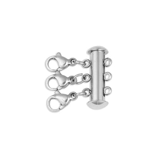 18K Gold PVD Stainless Steel 3 Row Layering Necklace Magnetic Clasp-WJW-Stainless-The Twisted Chandelier