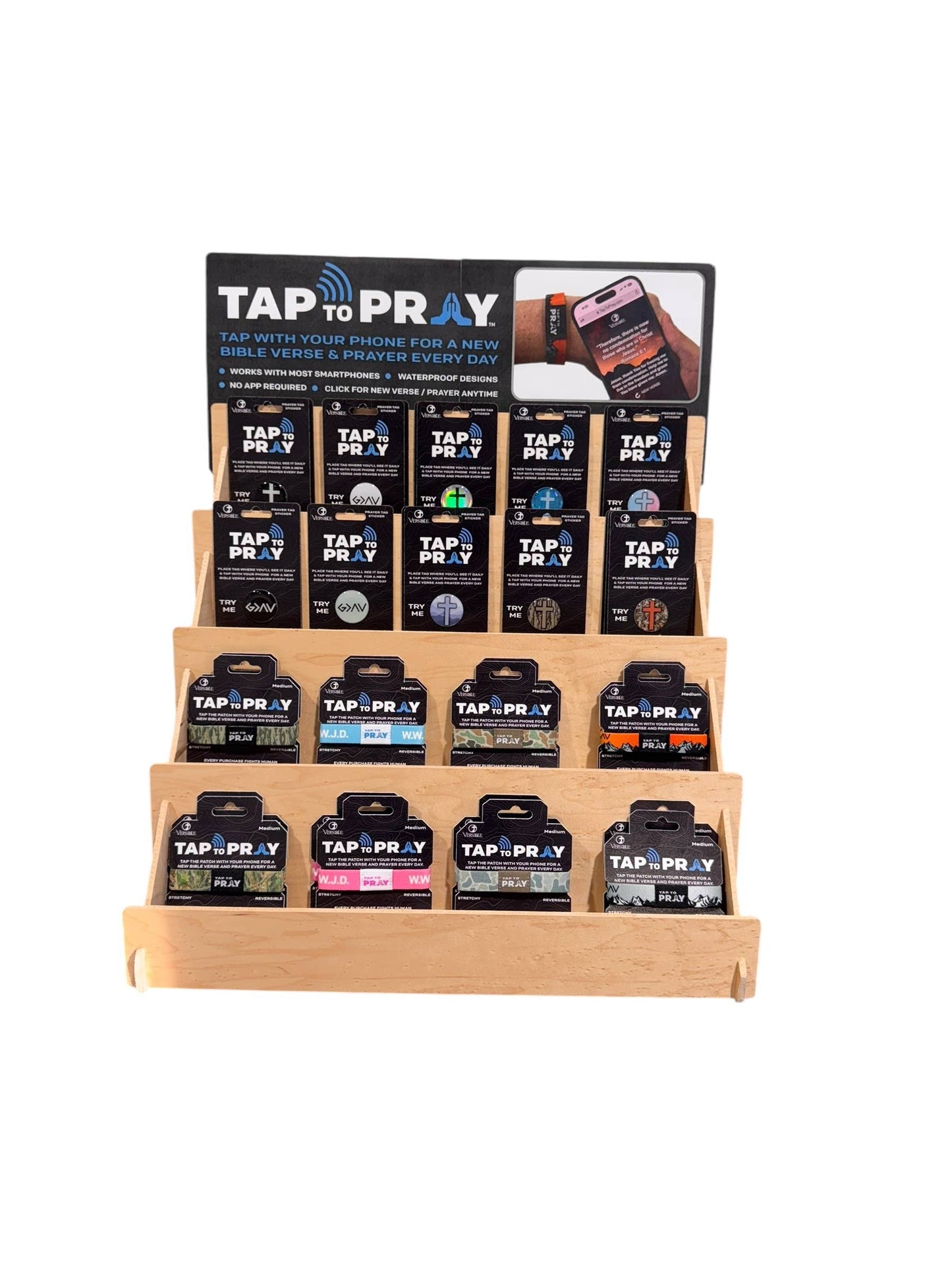 Tap To Pray™ Wristbands - River Rock Camo Classic & Sage-Versible-The Twisted Chandelier