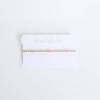 Hot Pink Poppi Bracelet-Beaded Blondes-Standard 6.75 inch-The Twisted Chandelier