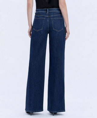 Daphne Super High Rise Full Length Dark Wash Wide Leg Jeans-Pants-VERVET by FLYING MONKEY-bottoms,T6937-The Twisted Chandelier
